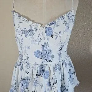 house of harlow blue and white dress House Of Harlow 1960 x Revolve Althea Light Blue Dress NWT